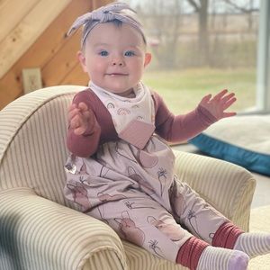 Muted Easter Bunny Alley Cat Romper